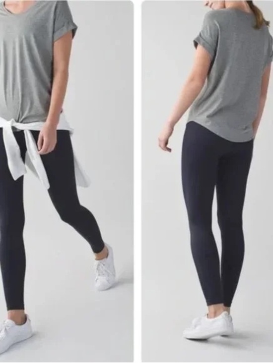 Lululemon Pants - Lululemon Zone In Tight Navy Blue Sz 4 High Rise Leggings 27” Active Compression